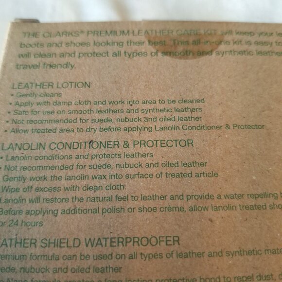 Clarks Premium Leather Care Kit Boxed Gift Set Complete Care All Leathers SEALED - Picture 5 of 11